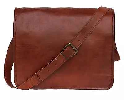 22  Vintage Leather Men's Handmade Laptop Shoulder Satchel Messenger Bag New • $51.30