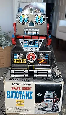 AS IS Vintage Robotank Nomura Tin Robot Battery Operated Toy • $399