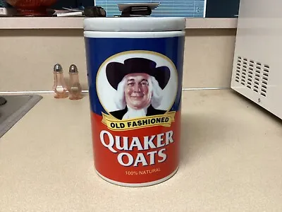 Vintage Old Fashioned Quaker Oats Ceramic Cookie Jar Regal China Canister • $26.99