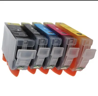 5 X Ink Cartridges Alternative For Canon PGI-5BK CLI-8B CLI-8C CLI-8M CLI-8Y • £15.95