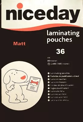 Matt Laminating Pouches 36 A4 High Illumination Areas Can Write On With Pencil • £7.49