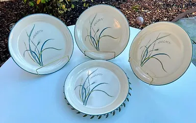 Corelle COASTAL BREEZE Blue Wheat 10 1/4  Dinner Plates Set Of 4 ***READ • $20