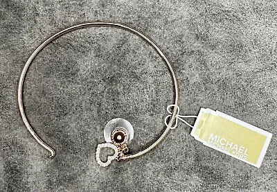 NWT-  Women’s MICHAEL KORS Rose Gold With Heart & Eye Crystals Bangle Bracelet • $26.99