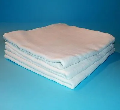 3x Large White Baby Muslin Wraps 100cm Squares Swaddling Burp Cloths 100% Cotton • £8.99