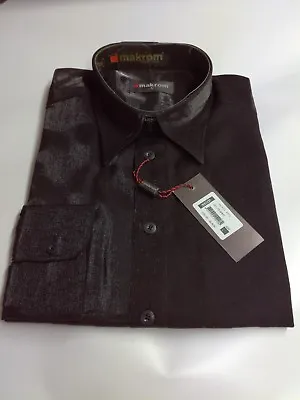 New Black Makrom Shirt Shine Silk RRP 24.95 • £15.95