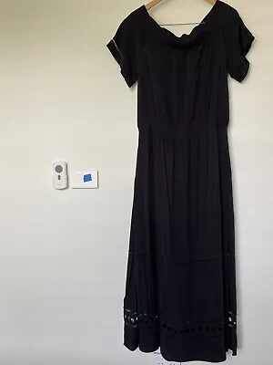 Seed Ladies Womens Black Maxi Off Shoulder Dress Sz 12  • $15