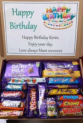 Personalised CADBURY Chocolate Sweet Box Hamper Birthday Christmas Gift Present • $17.42