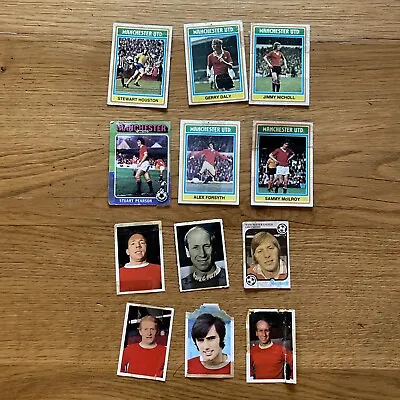 £4.99 • Buy Topps Chewing Gum 1970s Footballers Card Manchester United X 6 & Stickers 1960s