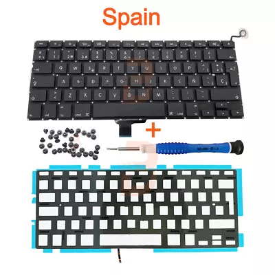 New Spain Keyboard+Backlight For Macbook Pro 13  A1278 2009 2010 2011 2012 Year • $22.98