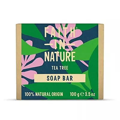 Faith In Nature Natural Tea Tree Hand Soap Bar Cleansing Vegan & Cruelty Free • £2.90