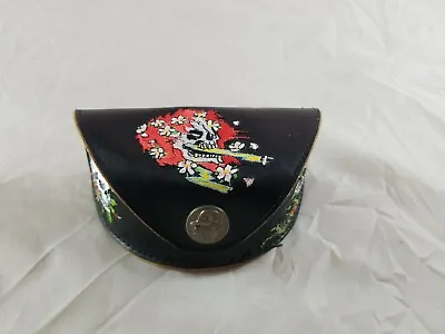 Ed Hardy Leather Eye Glass Case With Embroidered Skull  Embellished Closure • $15.99