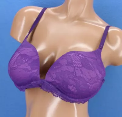 Victoria Secret Biofit Underwire Padded Push Up Bra Size 34D #D6899 • $11.99