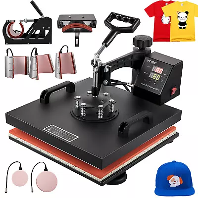 8 In 1 Heat Press Machine For T-Shirts 15 X15  Combo Kit Sublimation Swing Away • $193.99