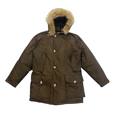 £127.50 • Buy Woolrich Women's Fur Trim Arctic Parka Coat | Vintage High End Designer Brown