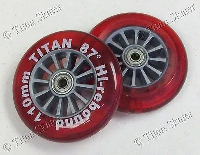 110mm RED Scooter Wheels With Bearings Fits MGP (Madd Gear Pro) Ninja And Nitro! • $17.99