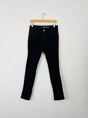 MiH Made In Heaven Jeans 10 UK Black Slim Leg Denim Pocket 70's Classic • £50