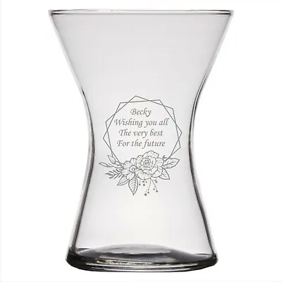 Personalised Glass Vase  Birthday 60th 70th 80th Grandma Nan Engraved Gift • £19.99