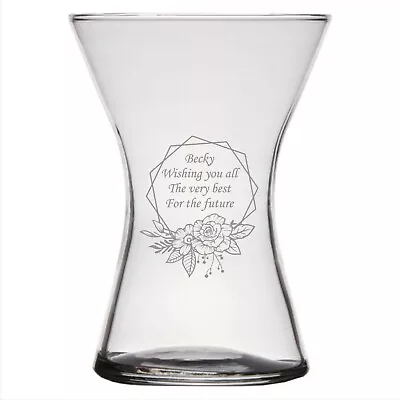 Personalised Glass Vase  Birthday 60th 70th 80th Grandma Nan Engraved Gift • £19.99