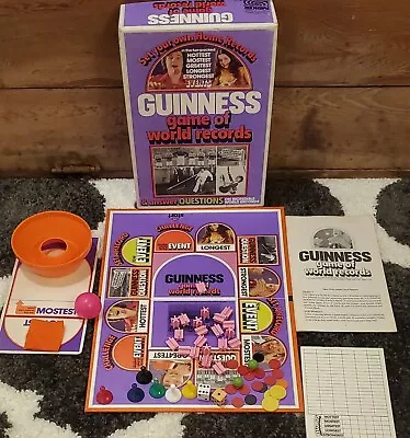 Vintage Guinness 1975 Game Of World Records 2-6 Player Parker Brothers Game • $9.99