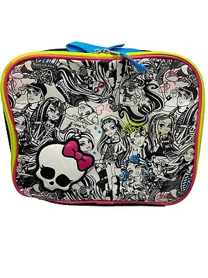 Monster High Insulated Lunch Box Carrying Case Zip Close Used 2012 • $12.95