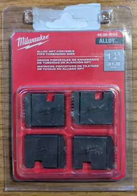 Milwaukee Model №: 48-36-1104 1-1/4 In. (1.25 ) ALLOY NPT Pipe Threading Dies • $49.99