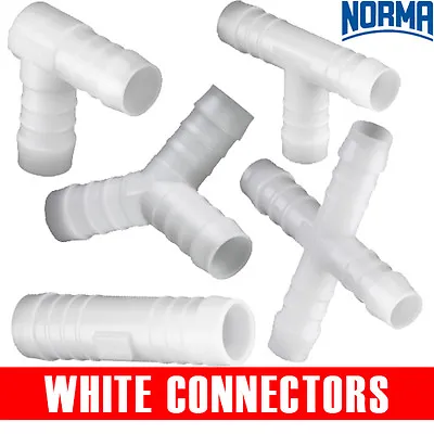 £1.25 • Buy Plastic White Hose Connectors  - Norma | Barbed | Hose | Water |