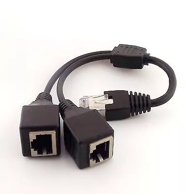 1pc RJ45 Male To 2x Female Splitter Ethernet LAN Network Adapter Extension Cable • $6.99