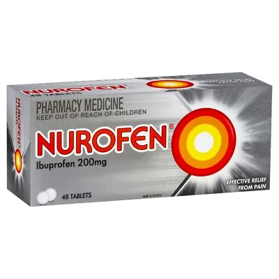 Nurofen Pain & Inflammation Relief 48 Tablets Ibuprofen 200mg Body Pain Fever • $21.43