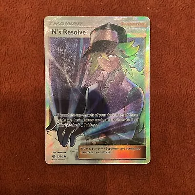 N's Resolve - 232/236 - Full Art Rare Cosmic Eclipse - Pokemon Card - NM • $45.50
