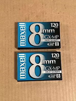 Maxell GX-MP High Quality 120 Min Tape 8mm Camcorder Video 8 Cassette 2 Pack Lot • $14.40