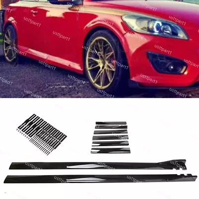 For Volvo C30 78.7  Side Skirt Extension Splitter Spoiler Lip Glossy Black UP • $56.95