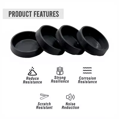 £12.99 • Buy 4/8/16/32 CASTOR CUPS FELT BOTTOM FLOOR PROTECTORS Chair/Sofa/Leg Black