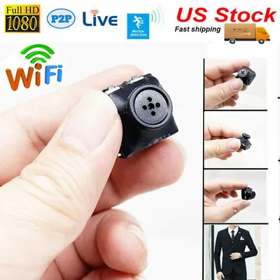 1080P HD WIFI Wireless IP DIY Button Camera DVR Micro Pinhole Video Recorder • $32.99