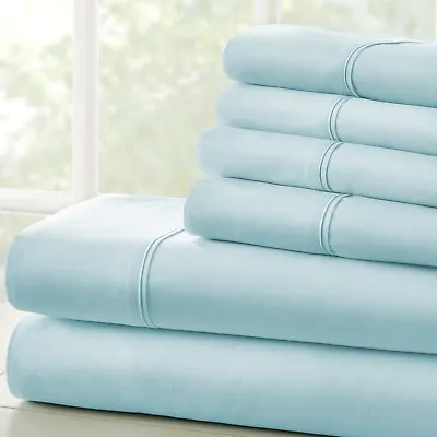 Luxury 6PC Sheets Set Comfort By Kaycie Gray Hotel Collection • $27.53