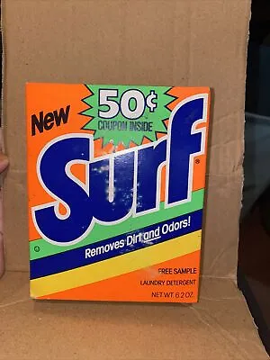 Vtg Surf Laundry Detergent 6.2 Oz Sample Box NOS Sealed 80’s • $25.99