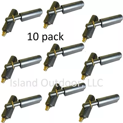 TEN 4  Weld-on Steel Bbq Pit Smoker Door Bullet Hinges W/ Brass Bushing Zerk  • $38.99