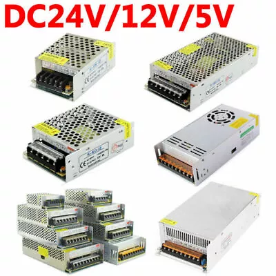 DC 5V/12V/24V Power Supply LED Transformer Universal Regulated Switching Driver • £3.06