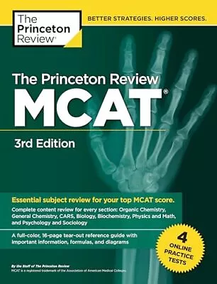 The Princeton Review MCAT 3rd Edition: 4 Practice Tests + Complete Content ... • $7.84