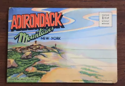 VNTG Adirondack Mountains New York Postcard Folder • $2