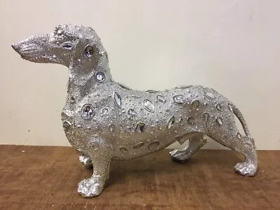 Leonardo 36cm Silver Art Dachshund Ornament Figure Silver Daschund Statue BNIB  • £39.99