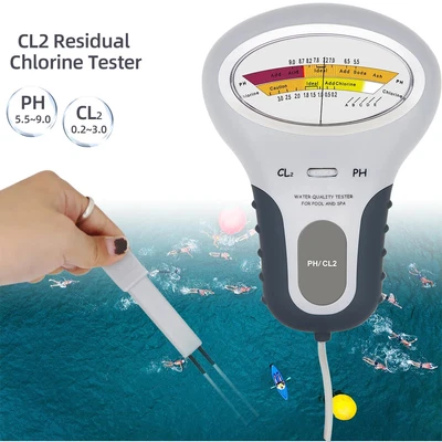 £22.89 • Buy Swimming Pool Chlorine PH / CL2 Water Quality Tester Digital Monitor Spa Hot Tub