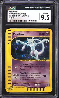 2002 Pokemon Expedition 20 Mewtwo Holo Rare Pokemon TCG Card CGC 9.5 • $420