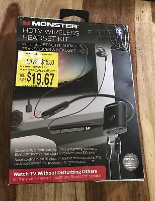 Monster HDTV Wireless Headset Kit With Bluetooth • $17.50