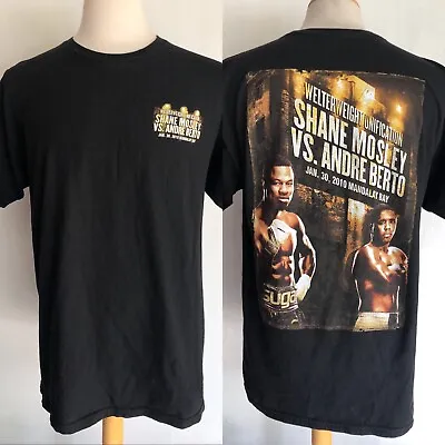  SUGAR  SHANE MOSLEY V ANDRE BERTO (2010) CANCELLED Boxing Match T-Shirt Large • $21.99