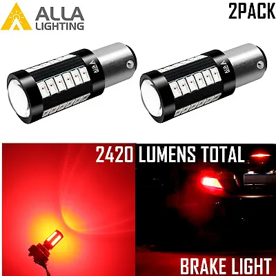 Alla Lighting 33-LED 1156 Super Bright Red Brake|Turn Signal Light Bulb Replace • $19.98