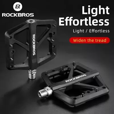 ROCKBROS Cycling Anti-Slip Pedals MTB Bike Nylon Pedals 9/16  Sealed DU Bearing • $26.99