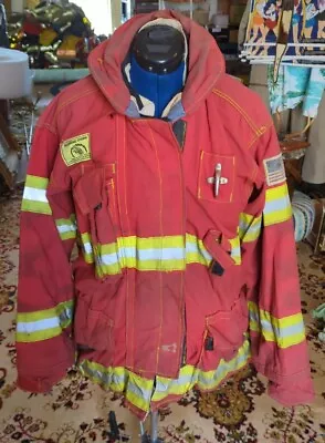 Vintage Retired Firefighter Turnout JACKET FIRE COAT USED *SHELL ONLY* SEE PICS! • $100