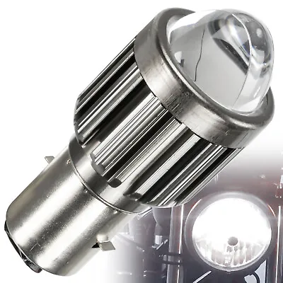 12V BA20D LED Headlight Bulb With Lens For Motorcycle DRL Hi/Lo Beam Xenon White • $11.92