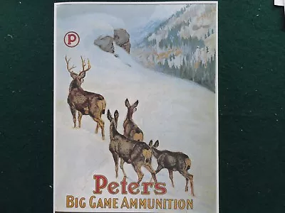 Peters Ammunition Advertising Poster By Philip R Goodwin Mule Deer Hunt  • $7.50