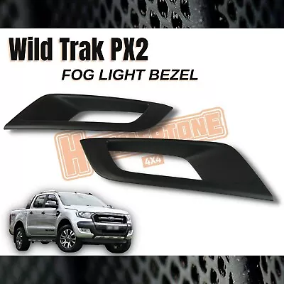BLACK FOG LIGHT COVER Bezel For Ford Ranger PX2 Wildtrak 2015 2016 2017 2018 • $29.99